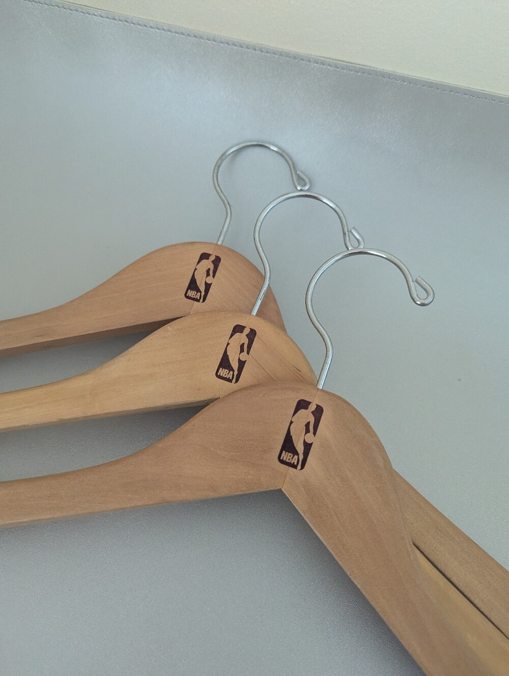 Rare Set NBA Wooden Clothing Hangers For Jerseys